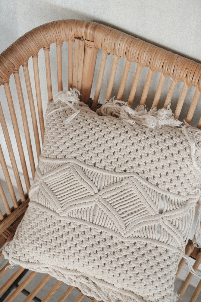 Macrame Pillow on a Chair